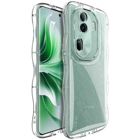 IMAK For Oppo Reno11 Pro 5G (Global) / Reno11 (China) 5G Cell Phone Case Shockproof TPU Curly Wave Frame Cover