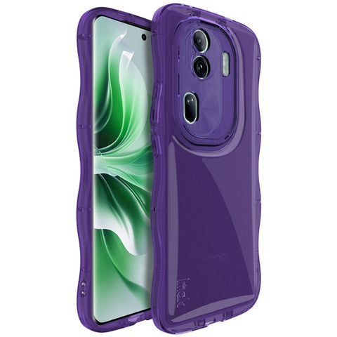 IMAK For Oppo Reno11 Pro 5G (Global) / Reno11 (China) 5G Cell Phone Case Shockproof TPU Curly Wave Frame Cover