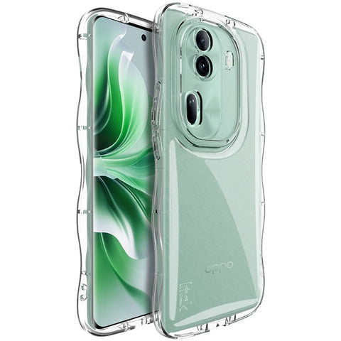 IMAK For Oppo Reno11 (China) 5G / Reno11 Pro 5G (Global) Case TPU Reinforced Corners Wavy Edges Protective Back Shell