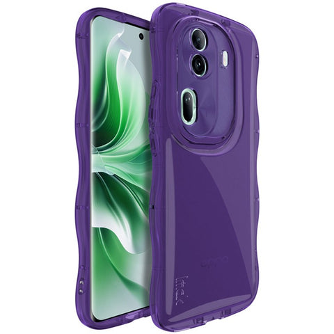 IMAK For Oppo Reno11 (China) 5G / Reno11 Pro 5G (Global) Case TPU Reinforced Corners Wavy Edges Protective Back Shell