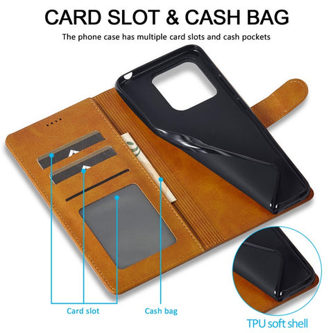 LC.IMEEKE For Xiaomi Redmi 13C 4G / 5G / 13R 5G / Poco M6 5G / Poco C65 4G Magnetic Phone Case Calf Texture Leather Wallet Cover