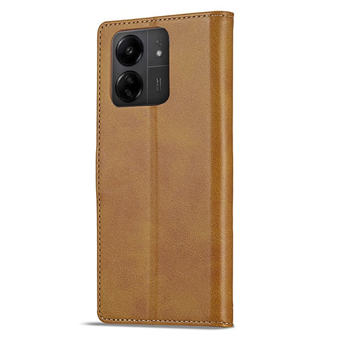 LC.IMEEKE For Xiaomi Redmi 13C 4G / 5G / 13R 5G / Poco M6 5G / Poco C65 4G Magnetic Phone Case Calf Texture Leather Wallet Cover