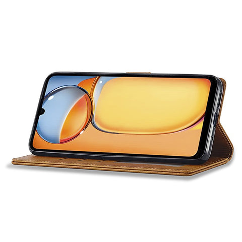 LC.IMEEKE For Xiaomi Redmi 13C 4G / 5G / 13R 5G / Poco M6 5G / Poco C65 4G Magnetic Phone Case Calf Texture Leather Wallet Cover