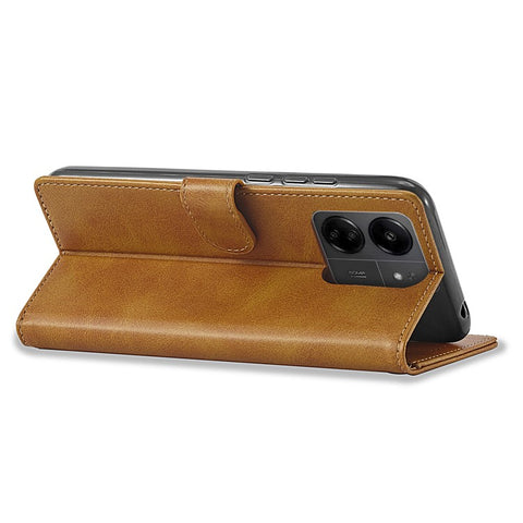 LC.IMEEKE For Xiaomi Redmi 13C 4G / 5G / 13R 5G / Poco M6 5G / Poco C65 4G Magnetic Phone Case Calf Texture Leather Wallet Cover