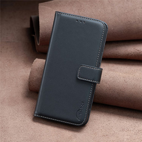 BINFEN COLOR BF17 For Xiaomi Poco F6 Pro 5G / Redmi K70 5G / K70 Pro 5G Drop-Proof Case Imprint Leather Cover with Card Holder