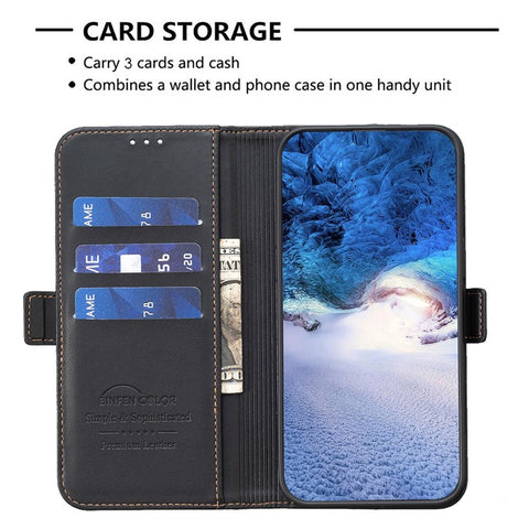 BINFEN COLOR BF31 For Oppo A78 5G Case with Wallet Stand PU Leather Flip Phone Cover