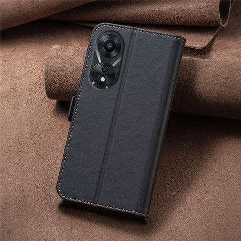 BINFEN COLOR BF31 For Oppo A78 5G Case with Wallet Stand PU Leather Flip Phone Cover