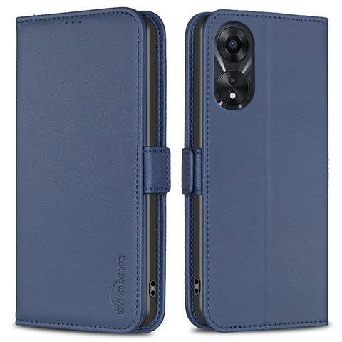 BINFEN COLOR BF31 For Oppo A78 5G Case with Wallet Stand PU Leather Flip Phone Cover