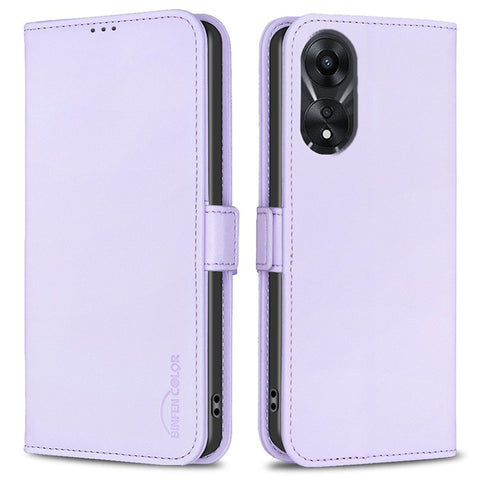 BINFEN COLOR BF31 For Oppo A78 5G Case with Wallet Stand PU Leather Flip Phone Cover