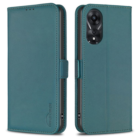 BINFEN COLOR BF31 For Oppo A78 5G Case with Wallet Stand PU Leather Flip Phone Cover