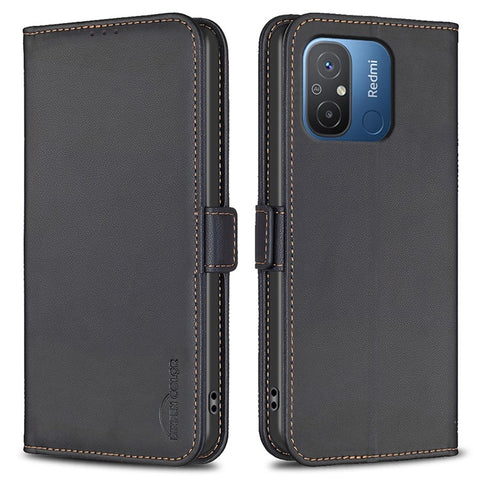 BINFEN COLOR BF31 For Xiaomi Redmi 12C 4G Case with Wallet Stand PU Leather Flip Phone Cover