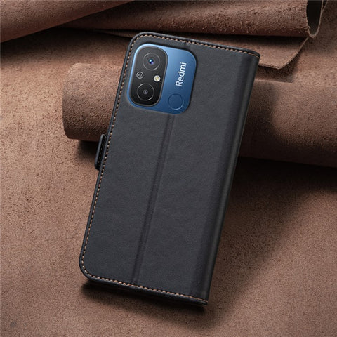 BINFEN COLOR BF31 For Xiaomi Redmi 12C 4G Case with Wallet Stand PU Leather Flip Phone Cover