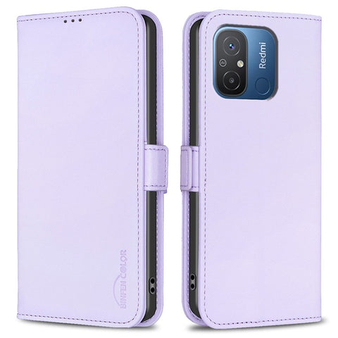 BINFEN COLOR BF31 For Xiaomi Redmi 12C 4G Case with Wallet Stand PU Leather Flip Phone Cover