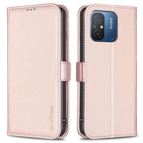 BINFEN COLOR BF31 For Xiaomi Redmi 12C 4G Case with Wallet Stand PU Leather Flip Phone Cover