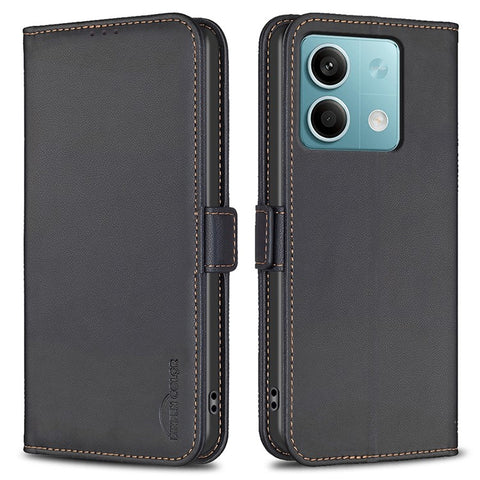 BINFEN COLOR BF31 For Xiaomi Redmi Note 13 5G Case with Wallet Stand PU Leather Flip Phone Cover