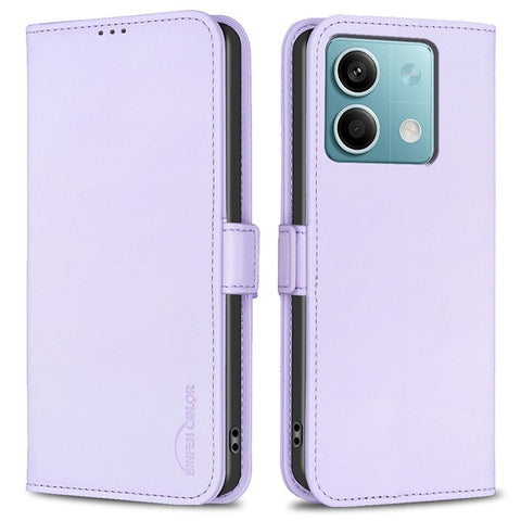 BINFEN COLOR BF31 For Xiaomi Redmi Note 13 5G Case with Wallet Stand PU Leather Flip Phone Cover