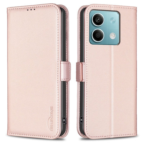 BINFEN COLOR BF31 For Xiaomi Redmi Note 13 5G Case with Wallet Stand PU Leather Flip Phone Cover