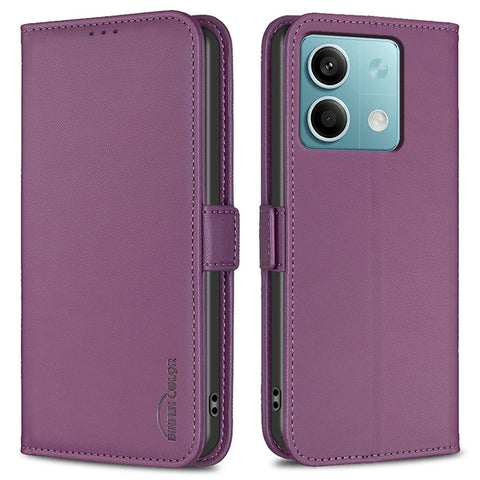 BINFEN COLOR BF31 For Xiaomi Redmi Note 13 5G Case with Wallet Stand PU Leather Flip Phone Cover