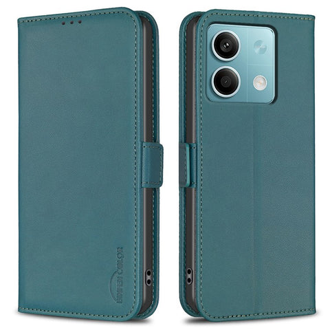 BINFEN COLOR BF31 For Xiaomi Redmi Note 13 5G Case with Wallet Stand PU Leather Flip Phone Cover