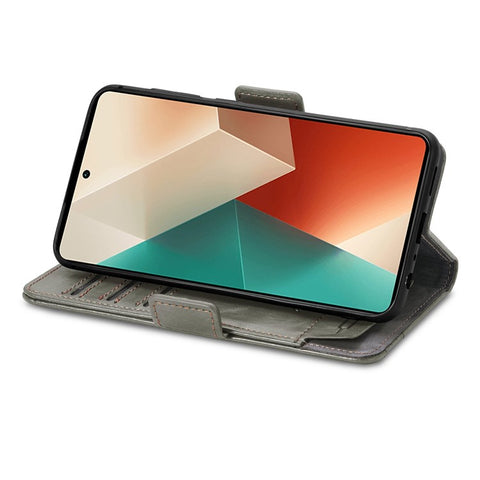 For Xiaomi Redmi Note 13 5G Phone Cases CASENEO PU Leather Cover Stand with RFID Blocking Wallet