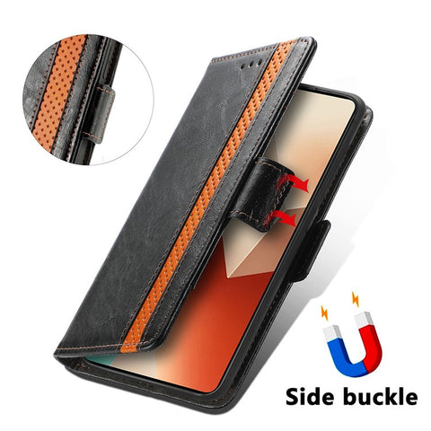 For Xiaomi Redmi Note 13 5G Phone Cases CASENEO PU Leather Cover Stand with RFID Blocking Wallet