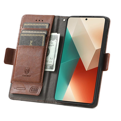 For Xiaomi Redmi Note 13 Pro 5G / Poco X6 5G / Poco M6 Pro 4G Phone Cases CASENEO PU Leather Cover Stand with RFID Blocking Wallet