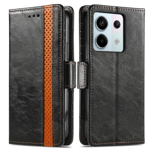 For Xiaomi Redmi Note 13 Pro 5G / Poco X6 5G / Poco M6 Pro 4G Phone Cases CASENEO PU Leather Cover Stand with RFID Blocking Wallet