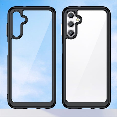 For Samsung Galaxy M44 5G Case Colorful Frame TPU + Acrylic Shockproof Phone Back Cover