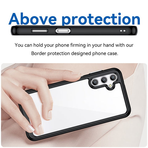 For Samsung Galaxy M44 5G Case Colorful Frame TPU + Acrylic Shockproof Phone Back Cover