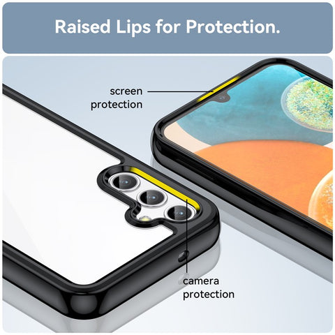 For Samsung Galaxy M44 5G Case Colorful Frame TPU + Acrylic Shockproof Phone Back Cover