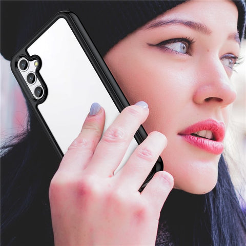 For Samsung Galaxy M44 5G Case Colorful Frame TPU + Acrylic Shockproof Phone Back Cover