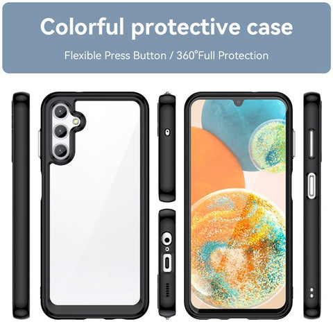For Samsung Galaxy M44 5G Case Colorful Frame TPU + Acrylic Shockproof Phone Back Cover