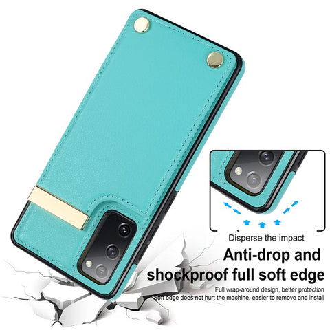 For Samsung Galaxy S20 FE 5G /  S20 FE / S20 FE 2022 / S20 Lite Cell Phone Case TPU+PU Leather Card Holder Cover