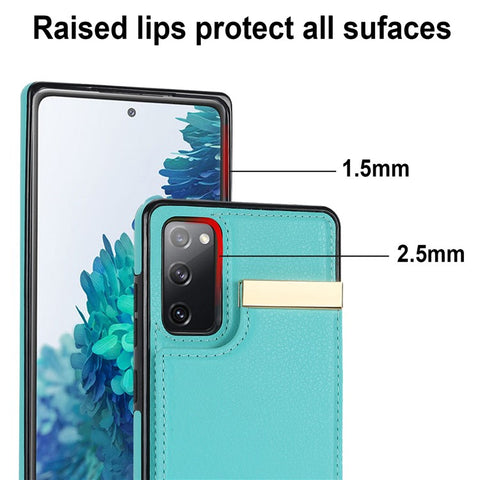 For Samsung Galaxy S20 FE 5G /  S20 FE / S20 FE 2022 / S20 Lite Cell Phone Case TPU+PU Leather Card Holder Cover