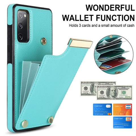 For Samsung Galaxy S20 FE 5G /  S20 FE / S20 FE 2022 / S20 Lite Cell Phone Case TPU+PU Leather Card Holder Cover