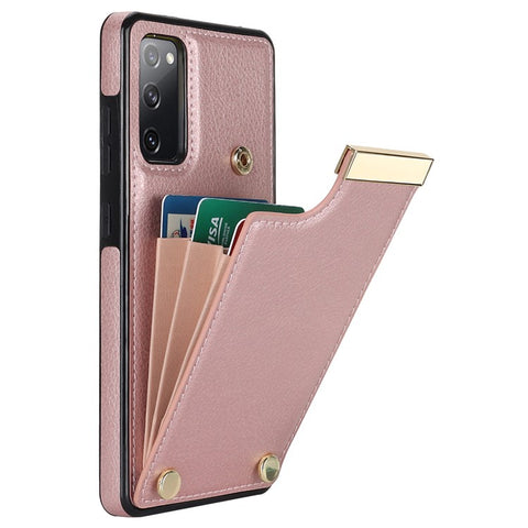 For Samsung Galaxy S20 FE 5G /  S20 FE / S20 FE 2022 / S20 Lite Cell Phone Case TPU+PU Leather Card Holder Cover