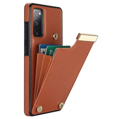 For Samsung Galaxy S20 FE 5G /  S20 FE / S20 FE 2022 / S20 Lite Cell Phone Case TPU+PU Leather Card Holder Cover