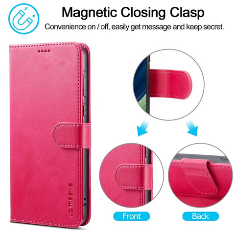 LC.IMEEKE For Huawei Mate 60 PU Leather Stand Wallet Phone Cover Magnetic Phone Case