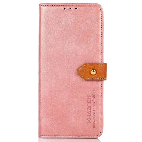 KHAZNEH For Xiaomi Redmi Note 13R Pro 5G Leather Case Wallet Cover Cowhide Texture