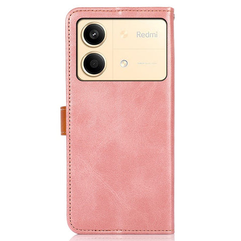 KHAZNEH For Xiaomi Redmi Note 13R Pro 5G Leather Case Wallet Cover Cowhide Texture