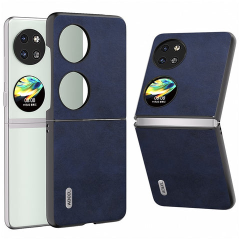 ABEEL For Huawei Pocket 2 Phone Case PU Leather + Hard PC Cover Anti-Shock