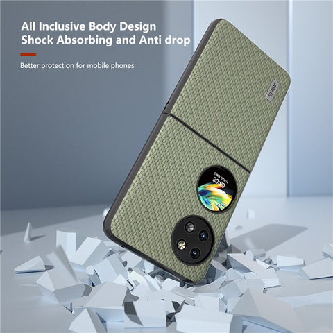 ABEEL For Huawei Pocket 2 Phone Case Carbon Fiber Texture Anti-Scratch