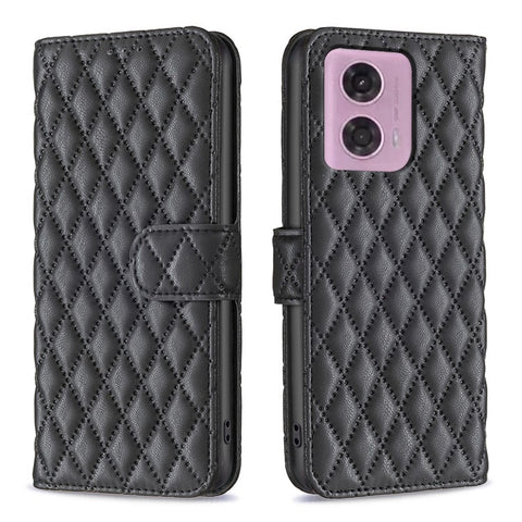 BINFEN COLOR BF Style-14 For Motorola Moto E14 4G / G04 4G / G04s 4G / G24 4G Matte Leather Case Wallet Phone Cover