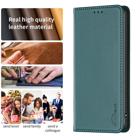BINFEN COLOR BF18 For Motorola Moto E14 4G / G04 4G / G04s 4G / G24 4G Leather Case Stand Phone Cover Card Slots
