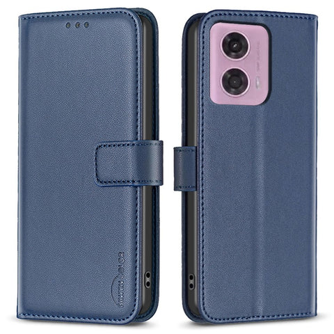 BINFEN COLOR BF17 For Motorola Moto E14 4G / G04 4G / G04s 4G / G24 4G Leather Case Drop-Proof Phone Cover