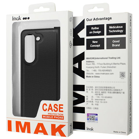 IMAK Ruiyi Series for Huawei Pocket 2 Phone Case Leather+PC Cover Carbon Fiber Texture