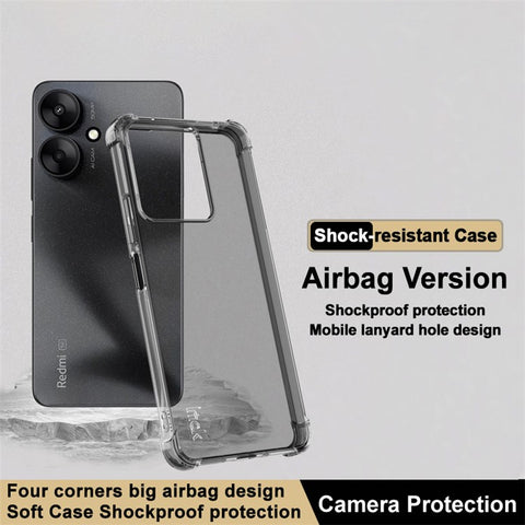 IMAK for Xiaomi Redmi 13C 5G / Redmi 13R 5G Clear TPU Case Anti-drop Airbag Protection