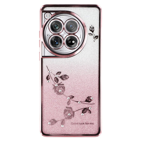 KADEM For OnePlus 12 5G Cell Phone Case Ring Kickstand Anti-scratch Glitter TPU Cover