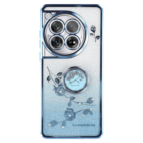 KADEM For OnePlus 12 5G Cell Phone Case Ring Kickstand Anti-scratch Glitter TPU Cover