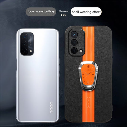 KADEM For Oppo F19 / F19s / A74 4G / A95 4G / Reno6 Lite Kickstand Cases Electroplating Cell Phone Cover